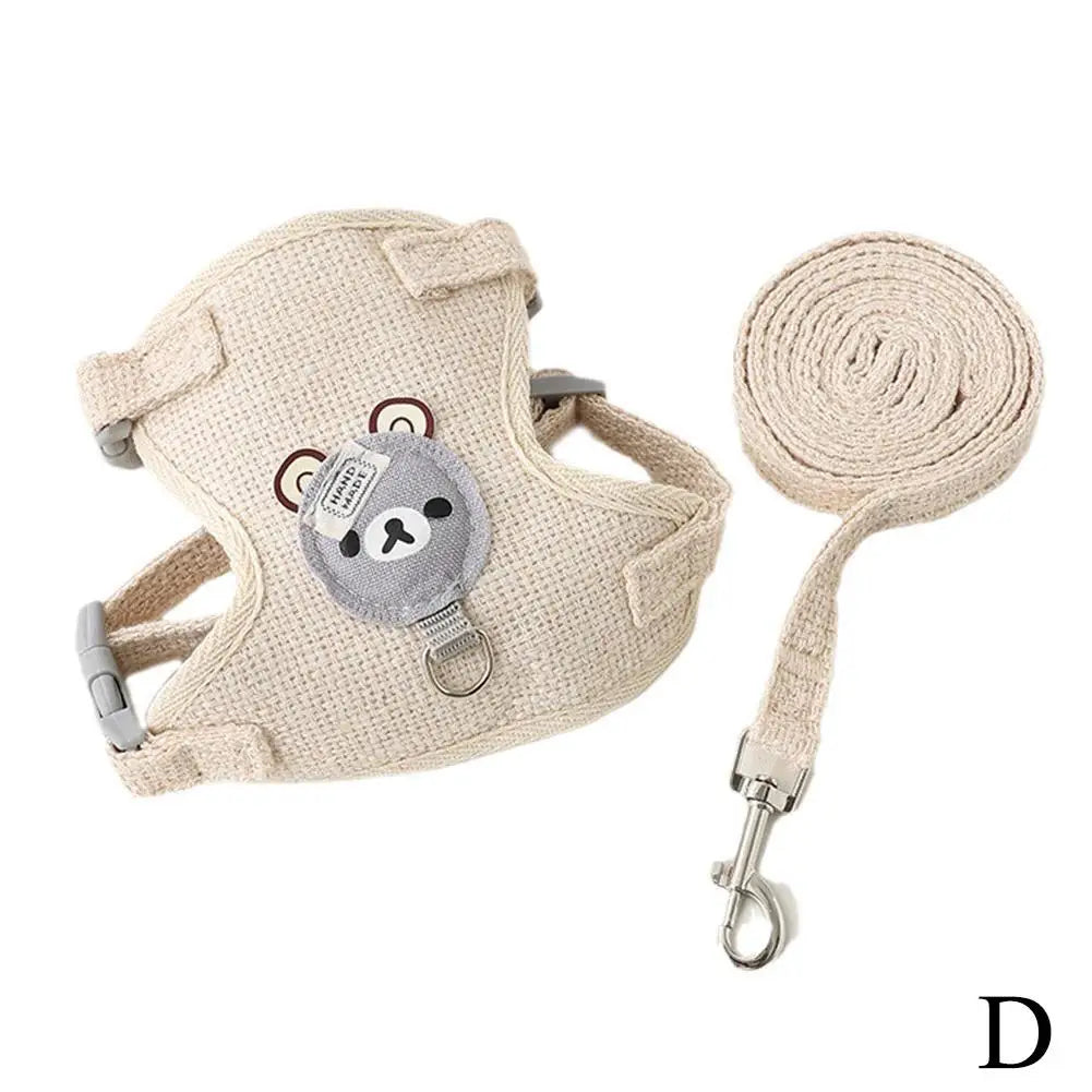 Undershirt Style Pet Leash Adjustable Cat Dog Harness Breathable Leash Convenient Pet Vest For Small Dog Cat Supplies Econic Blanks